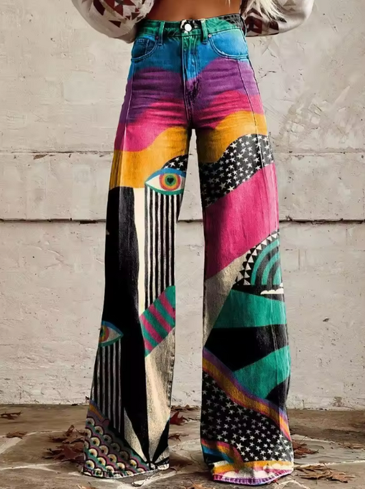 Cleo | Abstract Vision Wijde-Pantalon